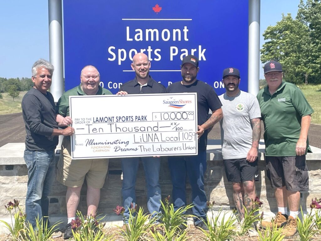 Local unions contribute to Lamont Sports Park