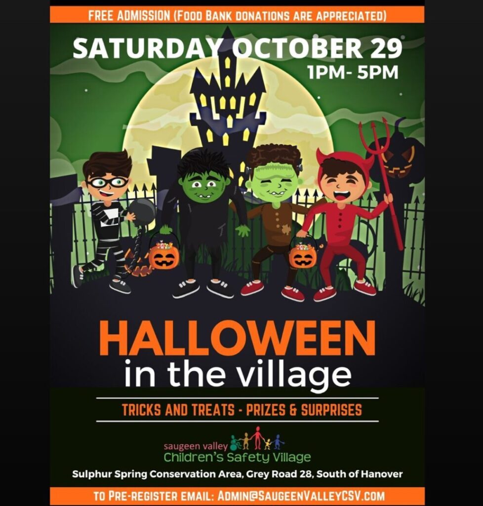 Saugeen Valley Children’s Safety Villege prepares for Halloween in the Village Saturday