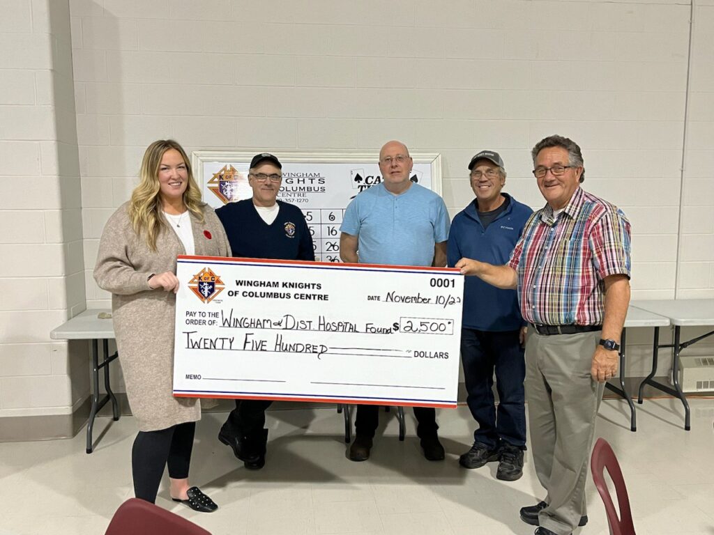 Wingham Knights of Columbus donate ,000 to local groups