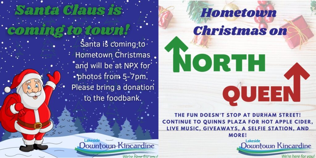 Santa set to Visit on Friday during Hometown Christmas in Downtown Kincardine