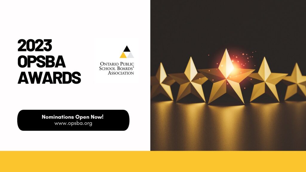 Nominations open for the 2023 OPSBA Awards