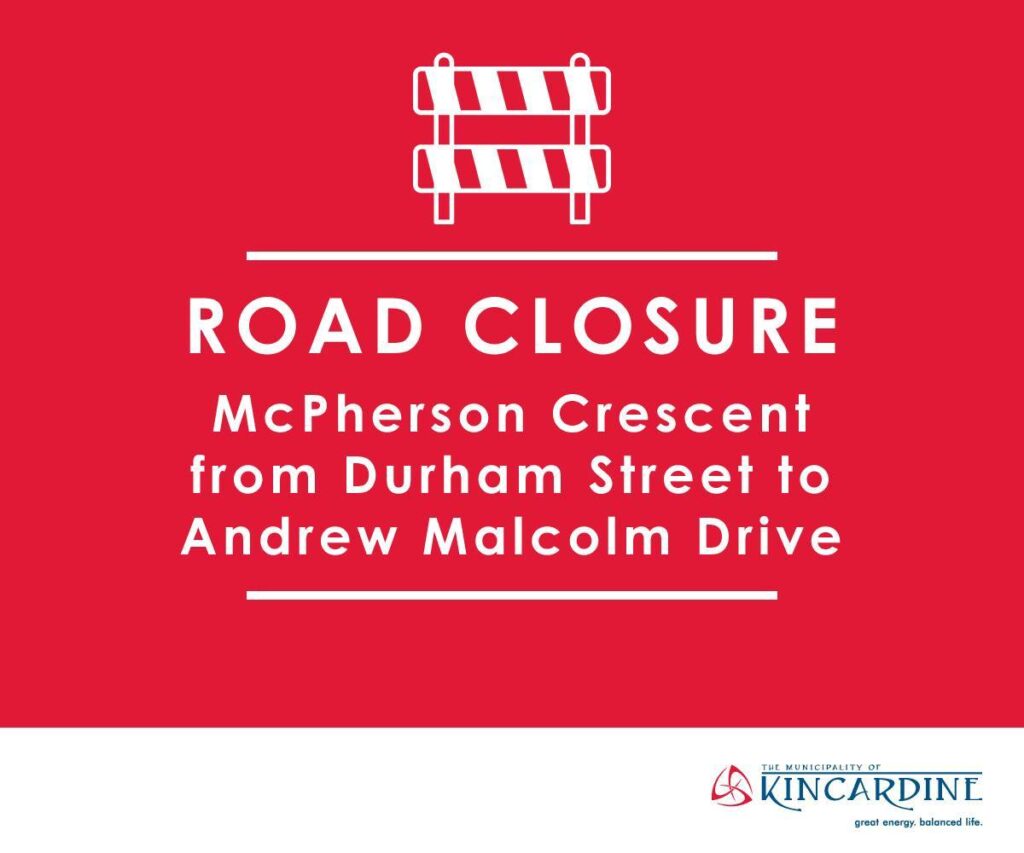 Construction closing stretch of McPherson Crescent today