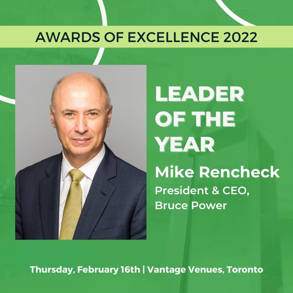 Bruce Power President & CEO Mike Rencheck named EHRC’s Leader of the Year