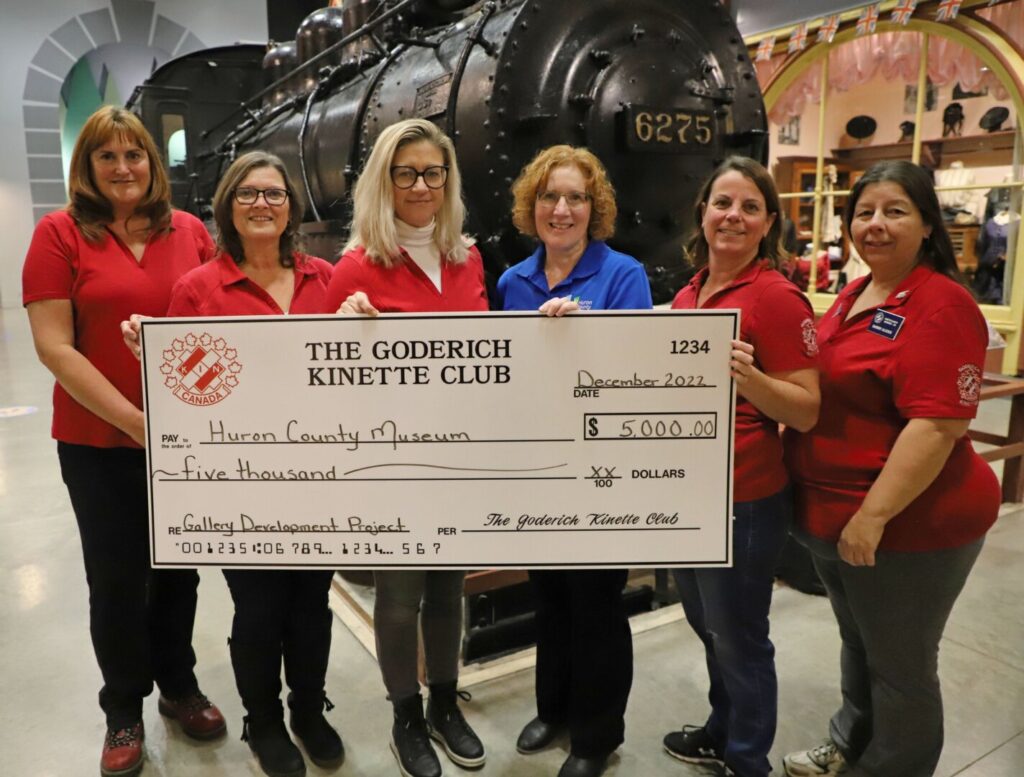 Goderich Kinette Club donate towards Huron County Museum Industry Gallery Redevelopment