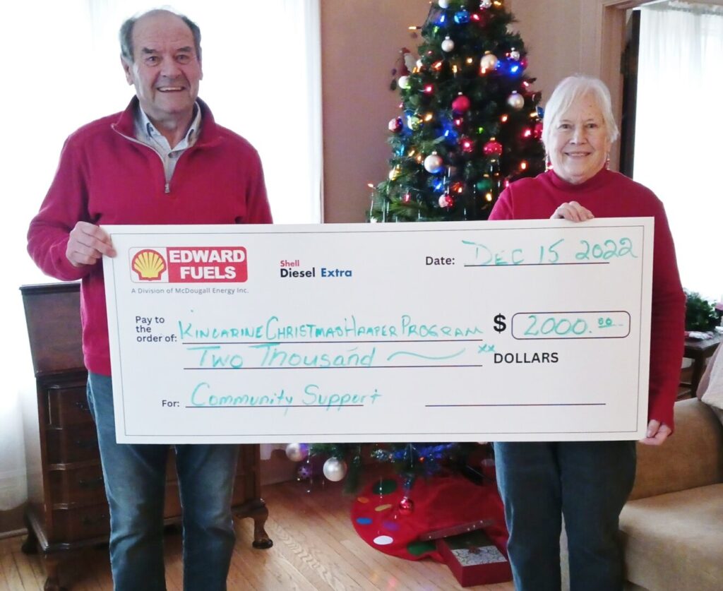 Kincardine Christmas Hamper Program receives ,000 donation from Edwards Fuels