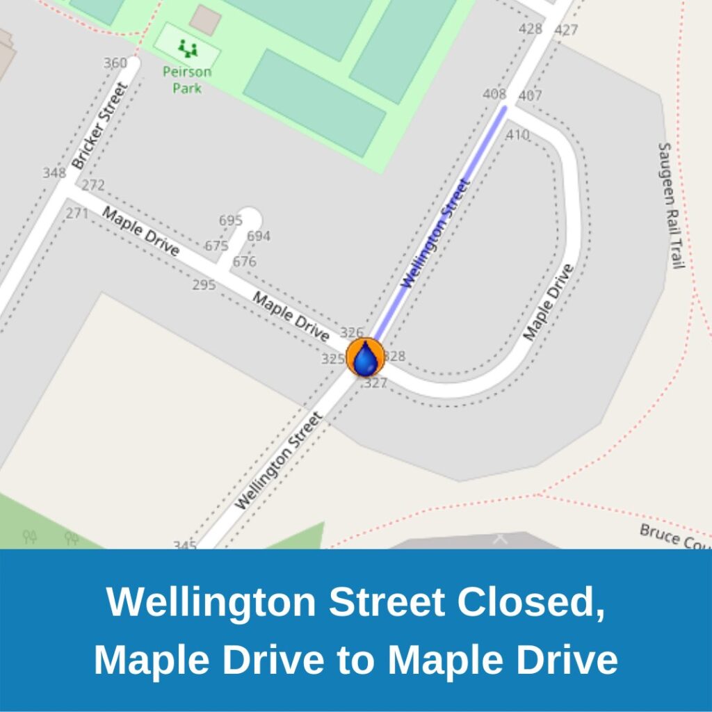 Water main break closes stretch of Wellington St.