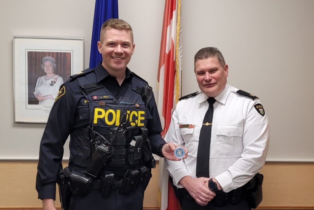 OPP Grey Bruce Sergeant recognized for Organizing Training Efforts in West Region