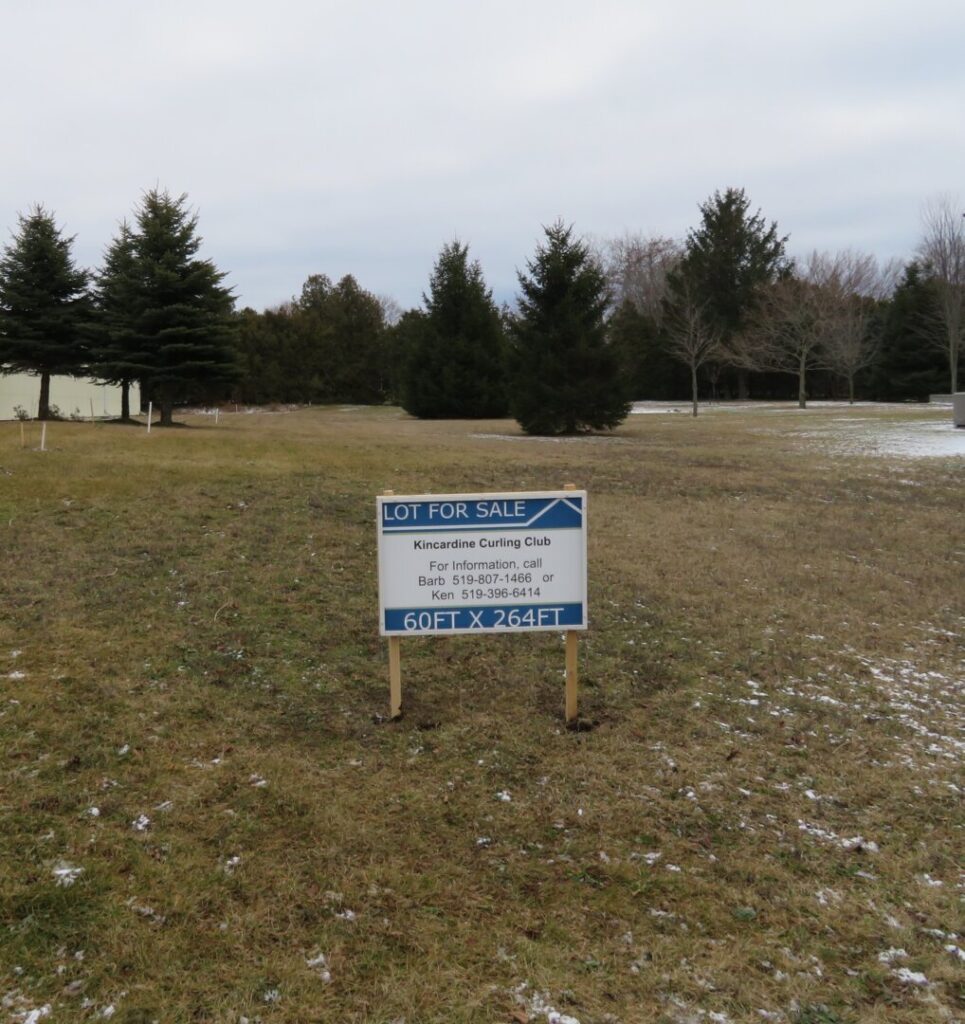 Kincardine Curling Club selling Large Lot of Land that it has deemed Surplus