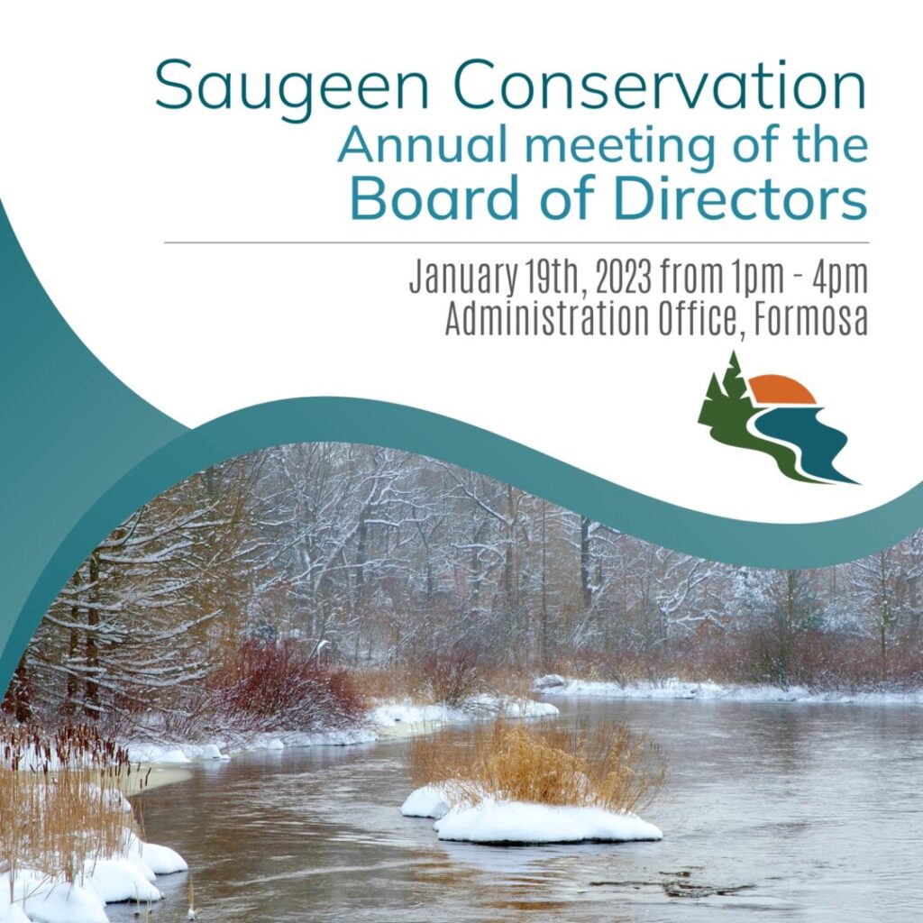 Saugeen Conservation holding Board of Directors Meeting on Thursday in Formosa