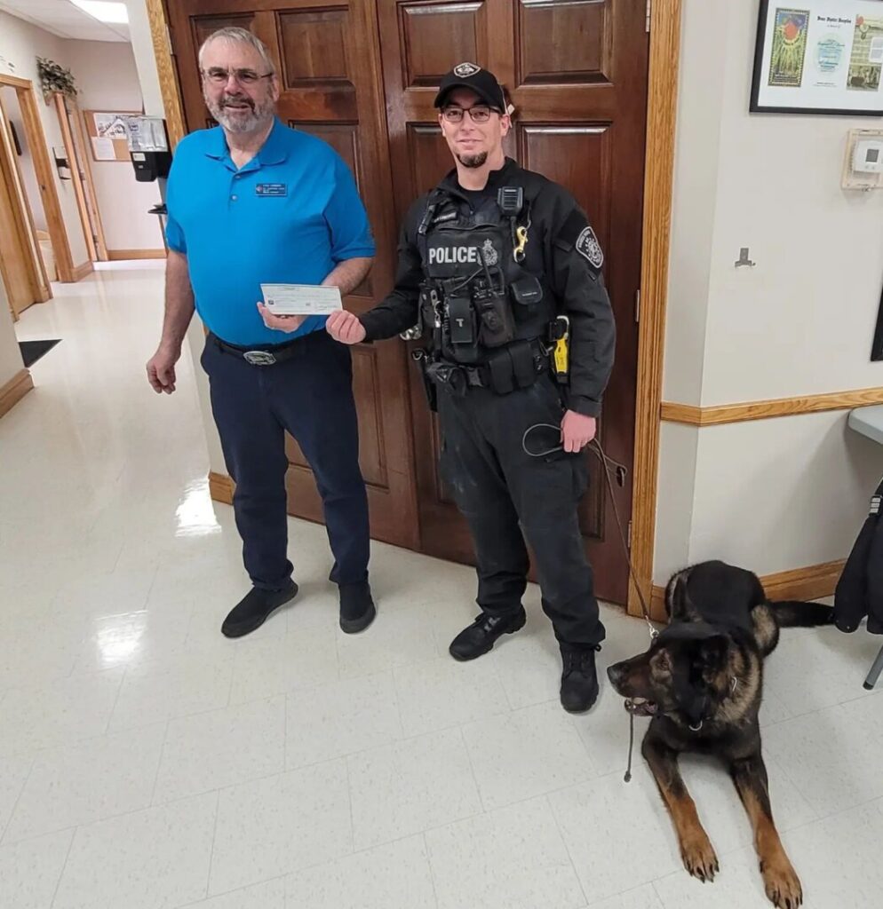 St. Lawrence Masonic Lodge in Southampton donates toward Saugeen Shores Police K9 Program