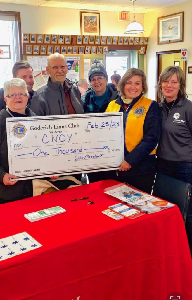 Goderich Lions donate ,000 to CNOY Goderich Walk in memory of John Grace