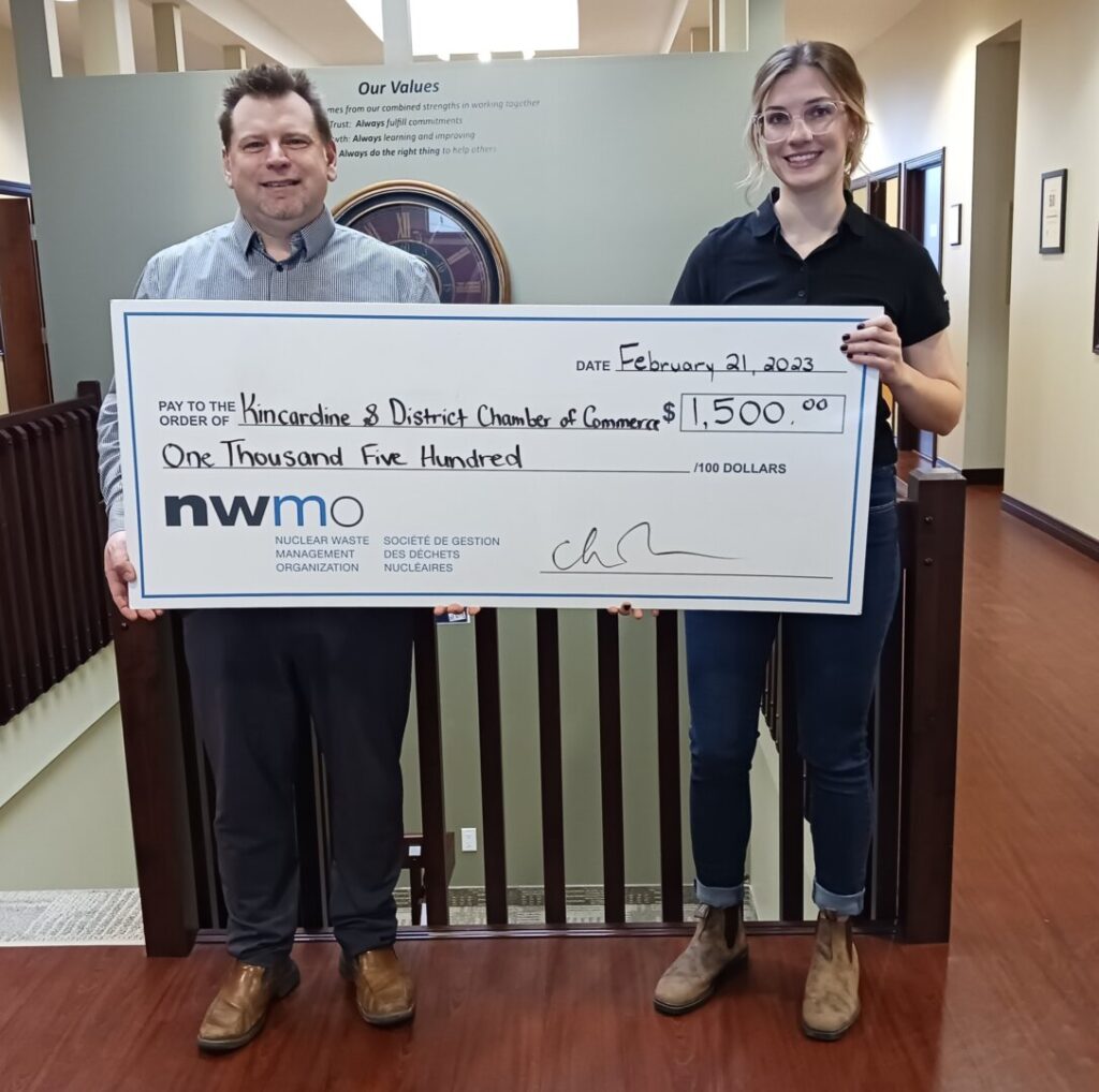 NWMO makes Donation to upcoming Home & Garden Show in April in Kincardine