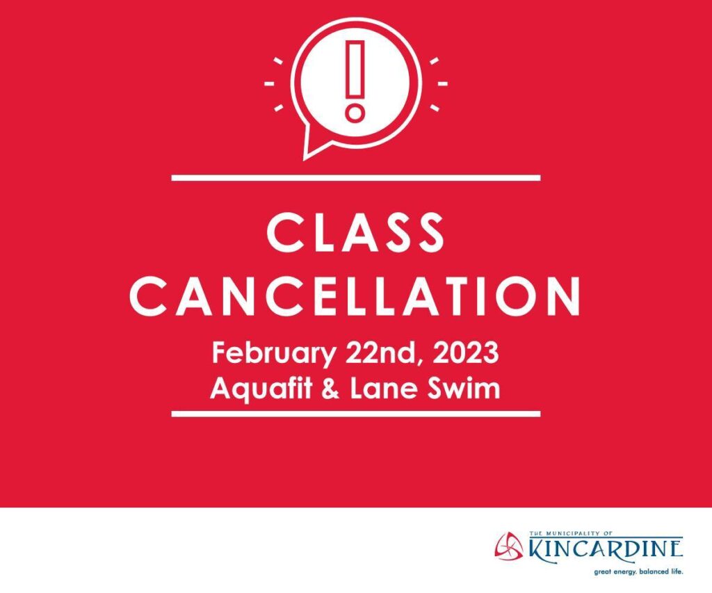 Classes Cancelled Feb. 22nd at Davidson Centre due to Fire & EMS Staff Training