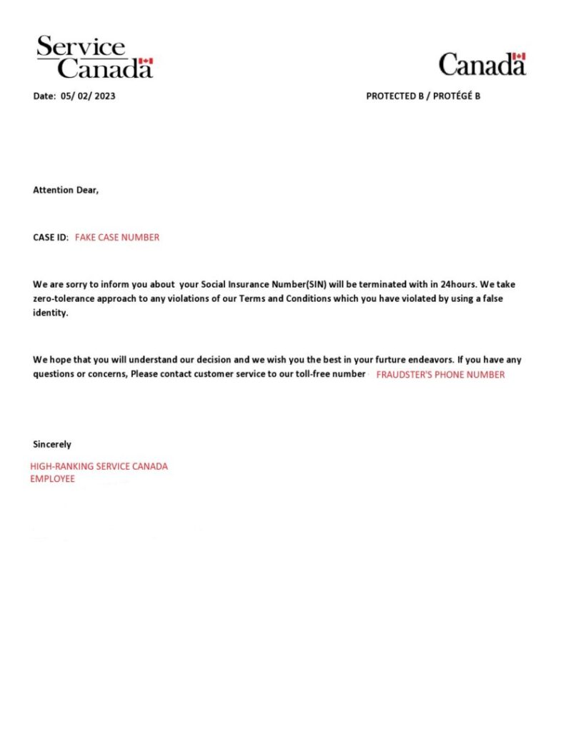 Anti Fraud Centre Advises Of Scam Involving Service Canada Fed   Fraud Letter Anti Fraud Alert 792x1024 