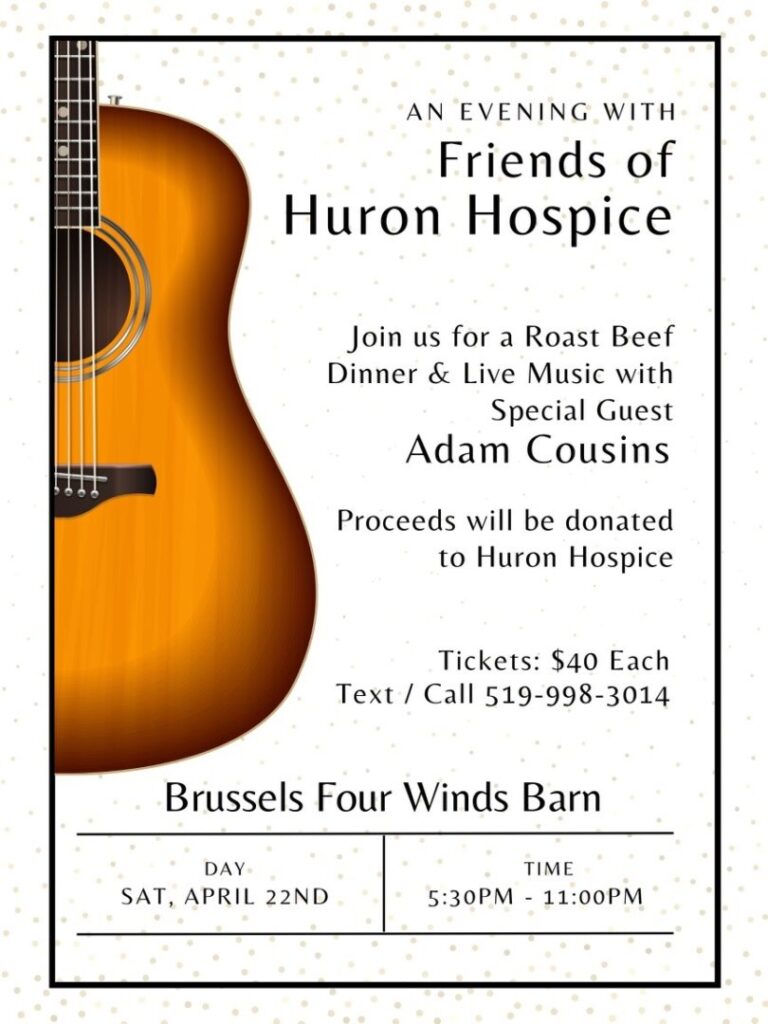 Huron Residential Hospice set for Evening with Friends event Apr. 22nd