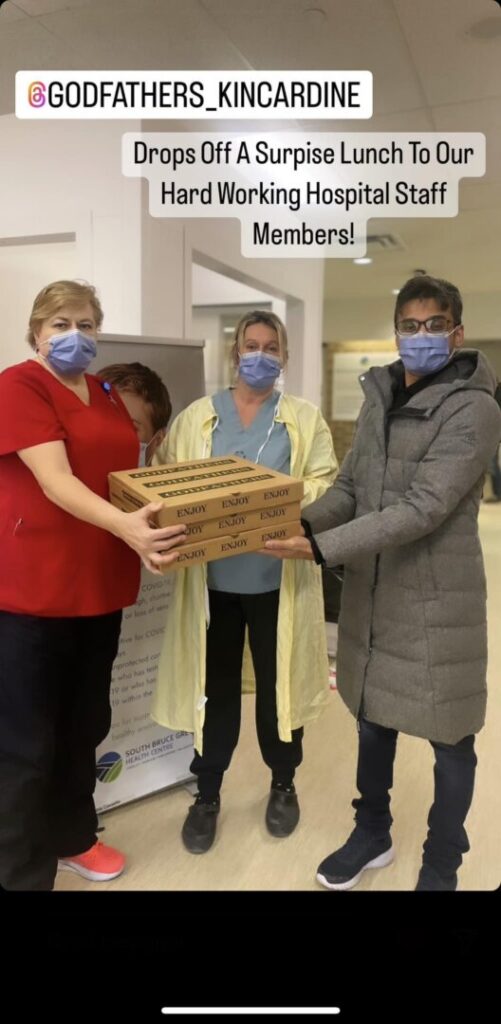 Godfather Pizza in Kincardine gives free lunch to Kincardine Hospital workers