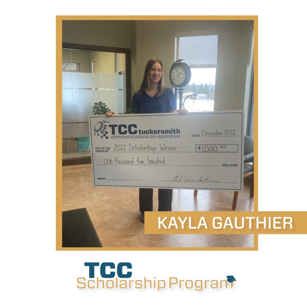 TCC announces Recipients of its 2022 Scholarships including Kayla Gauthier