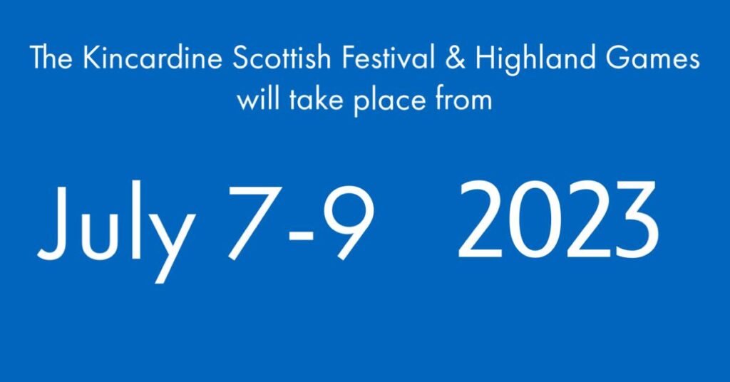 Kincardine Scottish Festival & Highland Games announce July 7th to 9th for 2023 Event