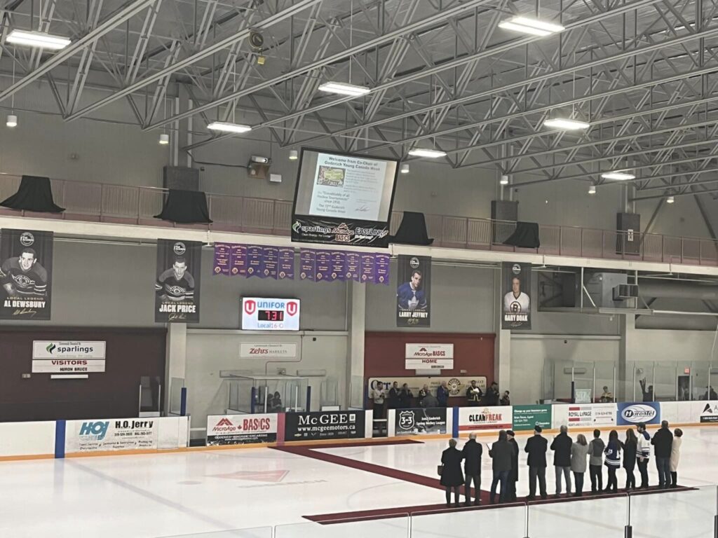 Goderich honours its Local Legends with Banners at Maitland Rec Centre