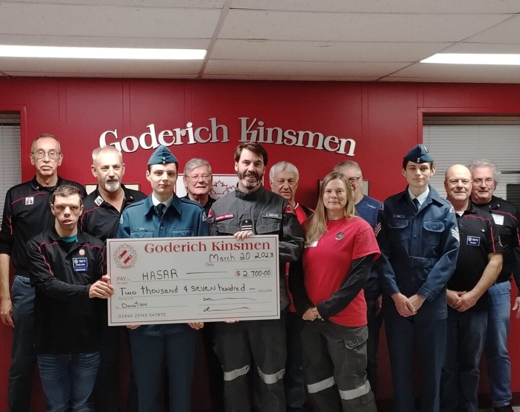 Goderich Kinsmen donate ,700 in support of HASAR