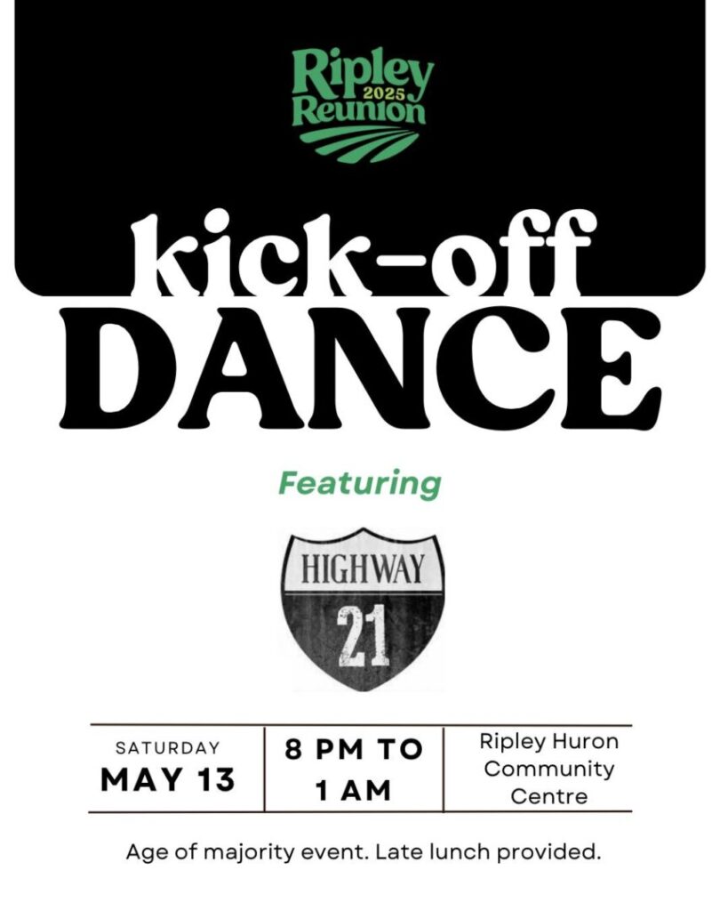 Ripley Reunion 2025 kicking off Celebrations with Kick-Off Dance on Saturday, May 13th, 2023