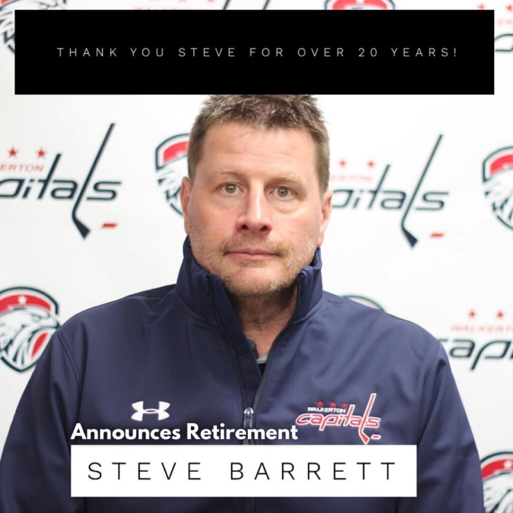 Walkerton Capitals see longtime GM Steve Barrett Retire