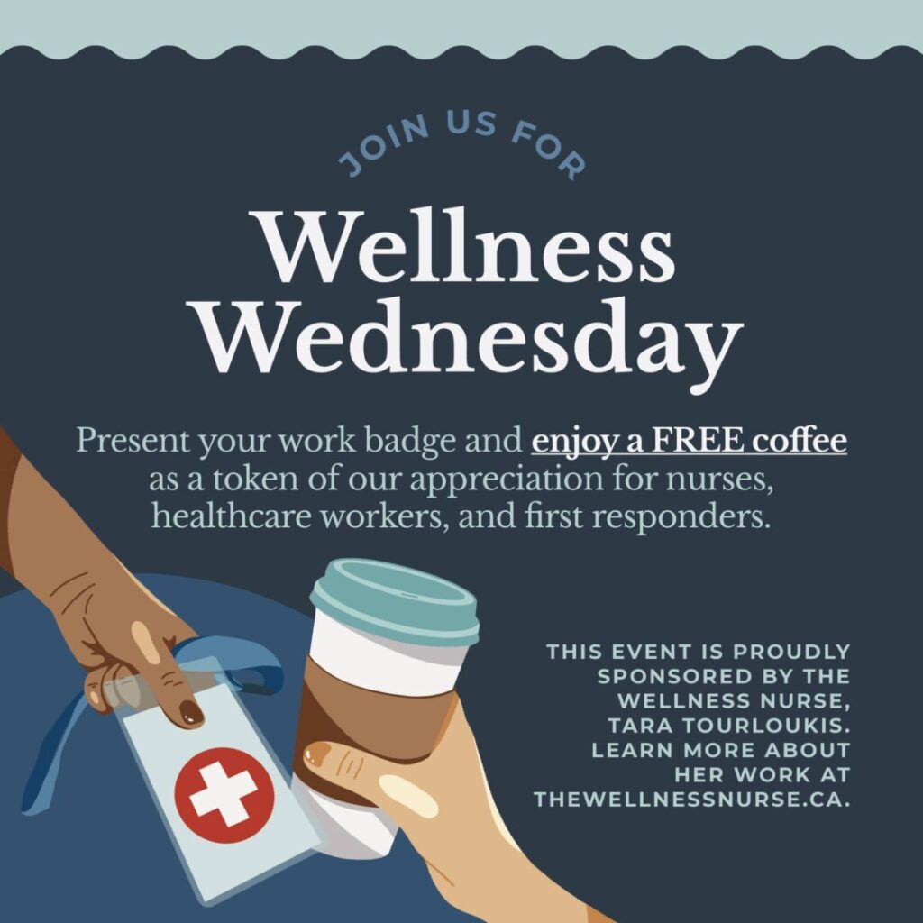 Little Blue House Coffee in Tiverton offering Healthcare & First Responders Free Cup of Coffee on Wednesdays