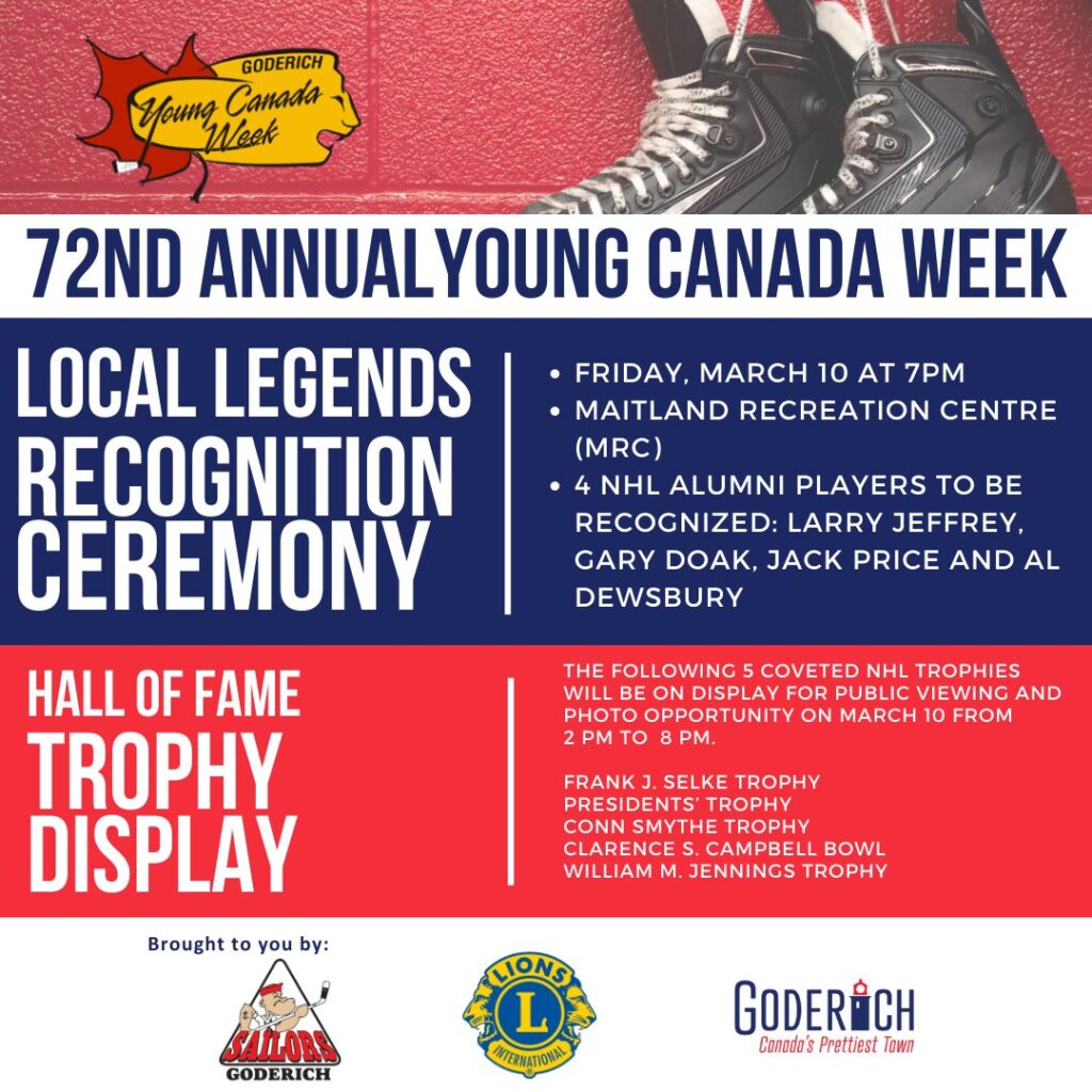 Goderich Young Canada Week starting Friday set to continue Pee Week Tournament Legacy started back in 1950