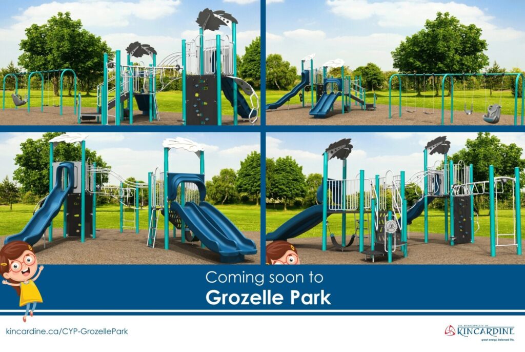 New Playground Equipment coming to Grozelle Park in Kincardine next Month