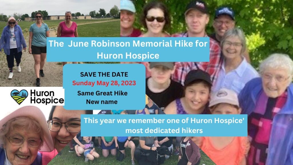 Hike for Huron Hospice renamed in honour of Long-Time Supporter June Robinson