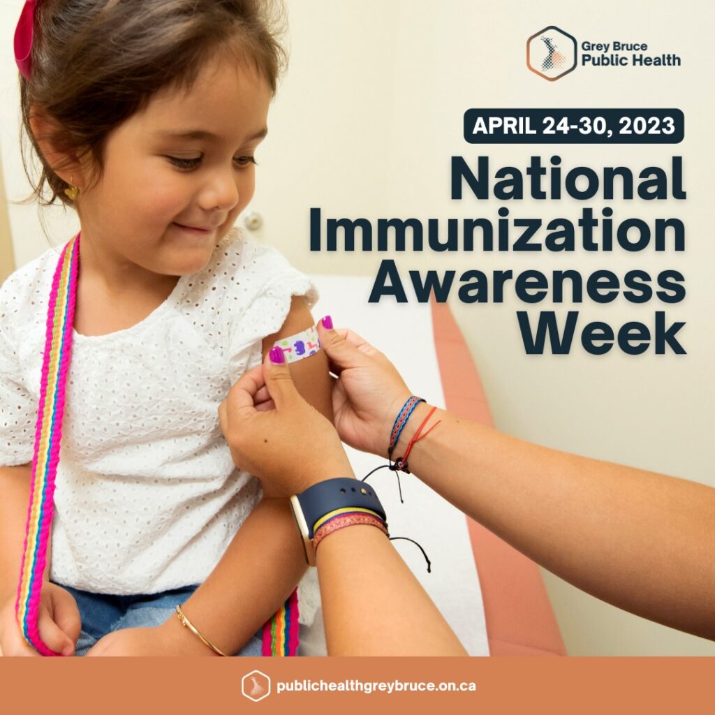 Grey Bruce Public Health Marks National Immunization Week Apr. 24th to 30th