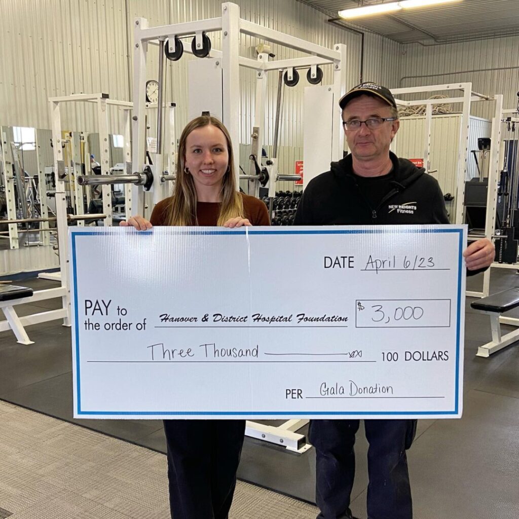 Hanover Hospital Foundation received ,000 donation from New Heights Fitness