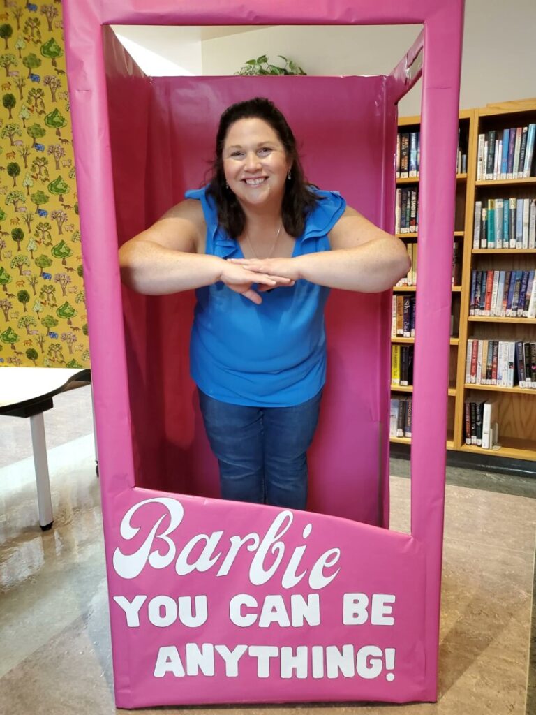 Hanover Library running fun Barbie Box Photo Contest until June 17th