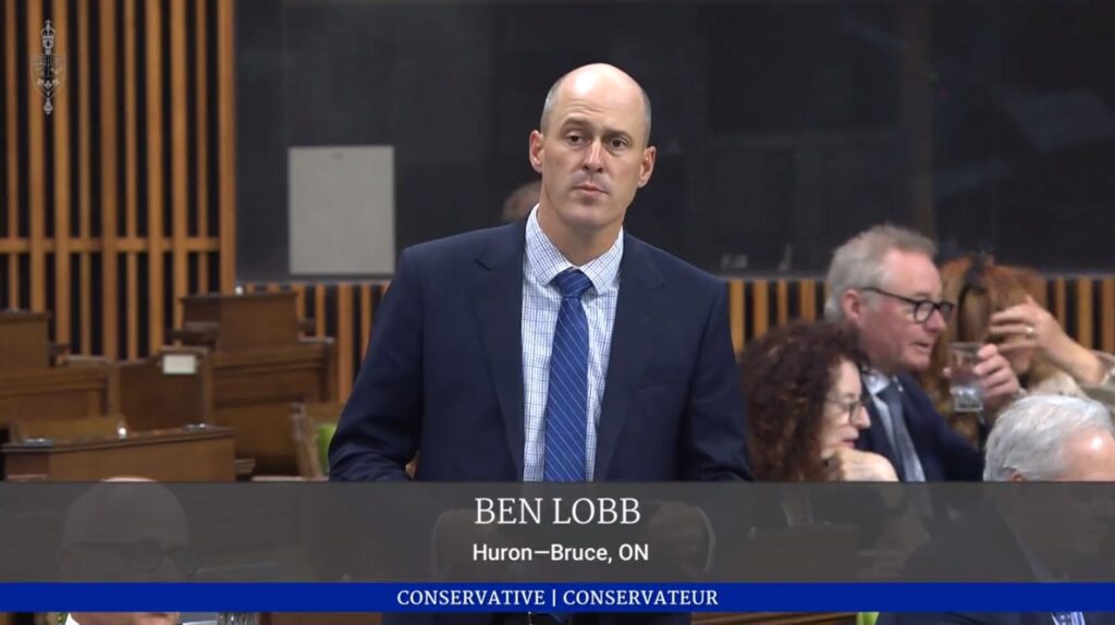 Huron-Bruce MP Ben Lobb introduces Motion on Food Allergies