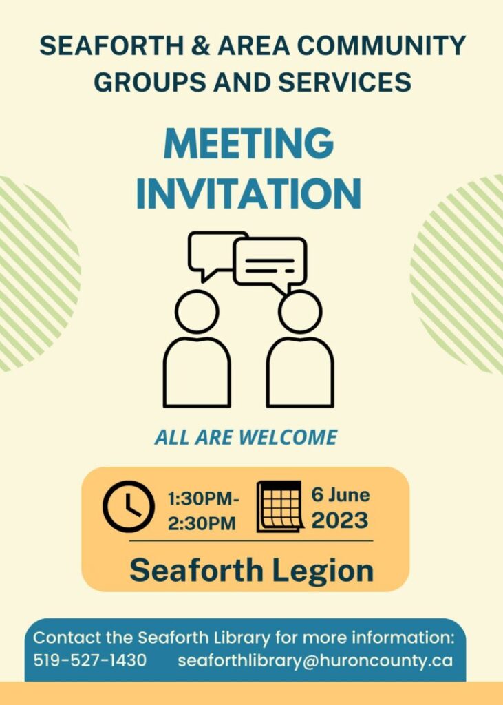 Huron East hosting Community Organization Roundtable at Seaforth Legion on June 6th