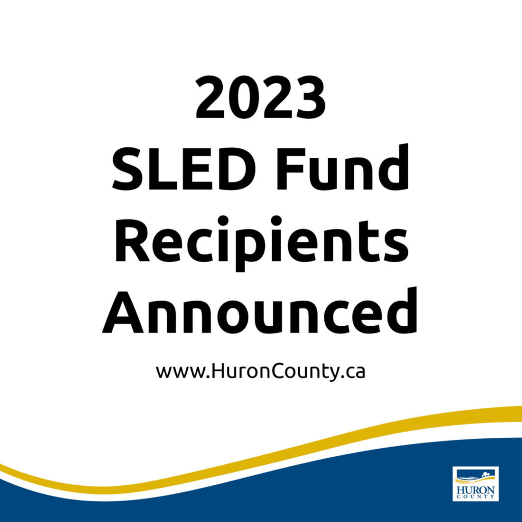 Huron County announces 16 Recipients of S.L.E.D. Support Funding