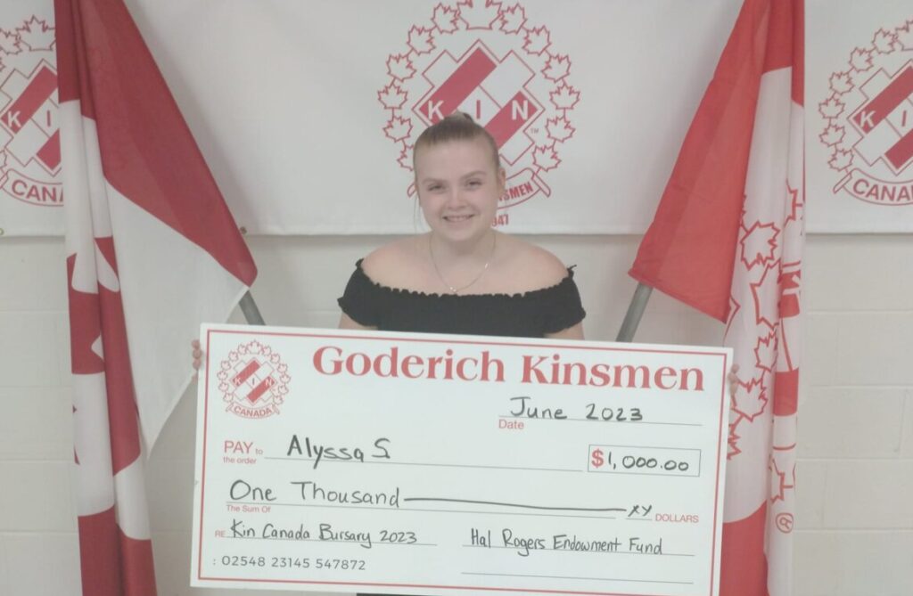 Goderich Kinsmen see local Youth awarded ,000 Bursary