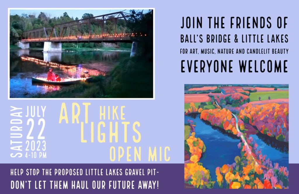 Friends of Ball’s Bridge and Little Lakes holding Fun Event on Site on July 22nd