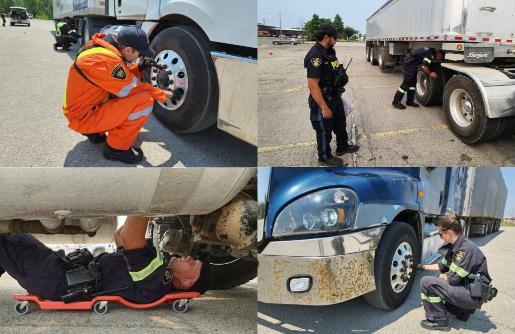 Huron OPP & MTO Undertake Commercial Vehicle Inspection Blitz in Goderich & Wingham