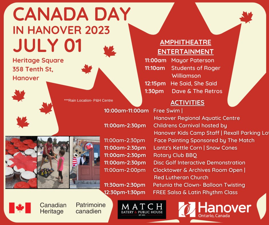 Hanover set to Celebrate Canada Day with Full Schedule of Events