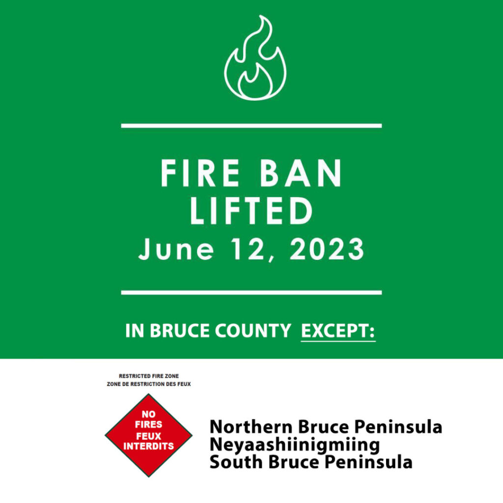 Kincardine & Bruce County lift Total Fire Ban outside of 3 Areas