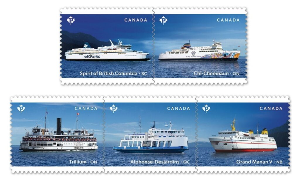 Canada Post honouring Ferry Transportation in Canada in latest Stamp Series