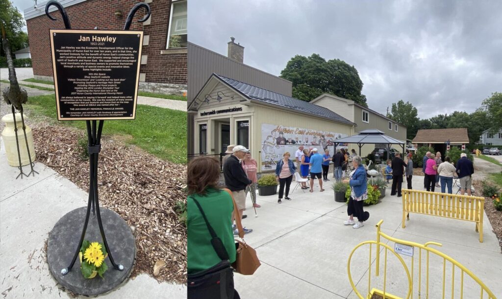 Huron East unveils Plaque in honour of late Economic Development Officer Jan Hawley