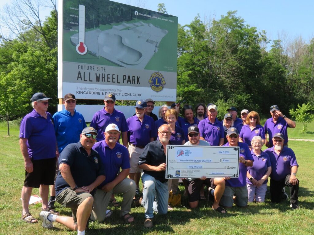 Power Workers’ Union donates ,000 to Kincardine Lions All-Wheels Park Project