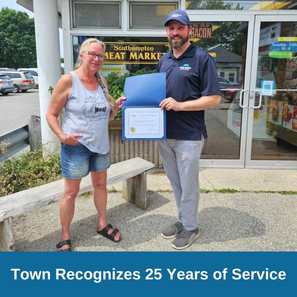 Saugeen Shores recognizes Southampton Meat Market for 25 Years in Business