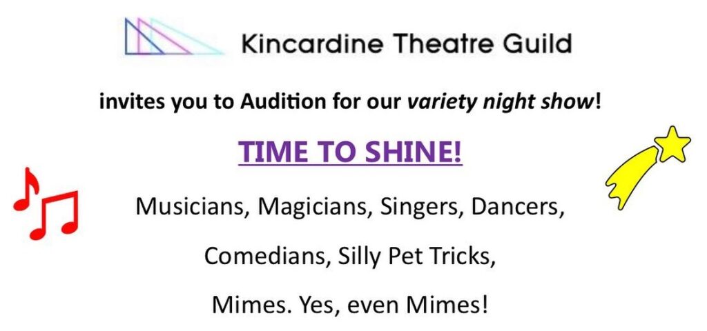 Kincardine Theatre Guild hosting “Variety Night” Auditions