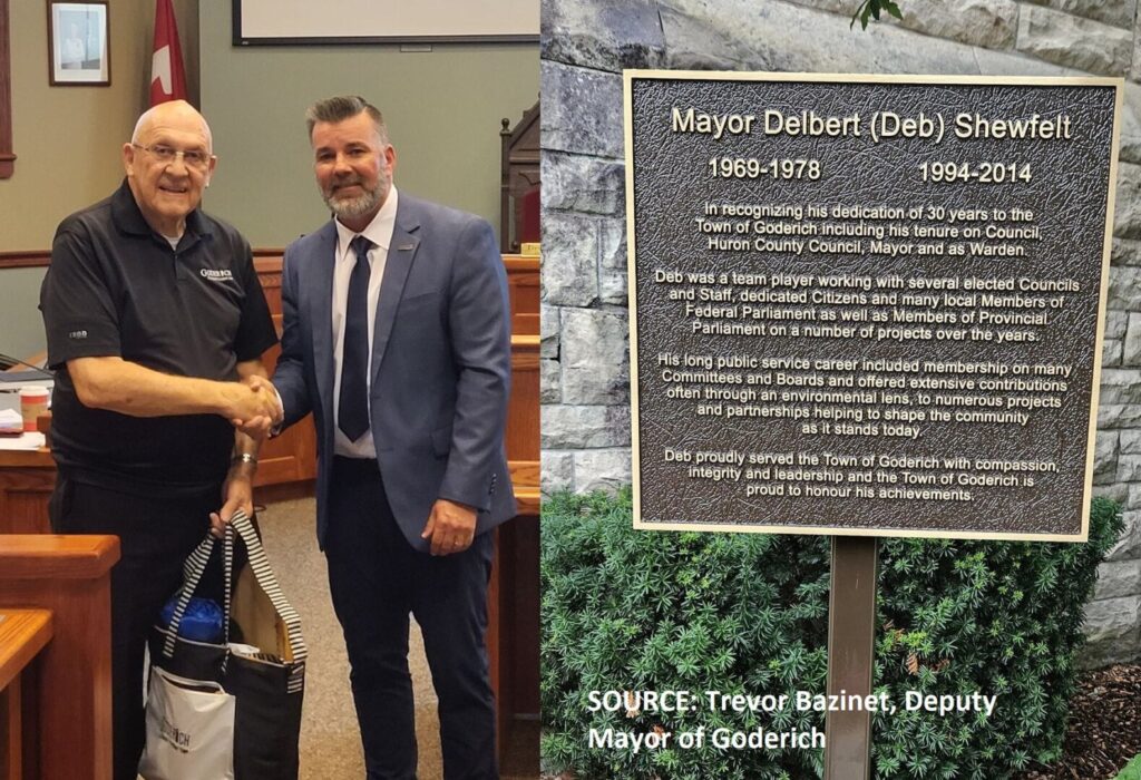 Goderich honours Former Mayor Deb Shewfelt on Long-Term Service to the Community