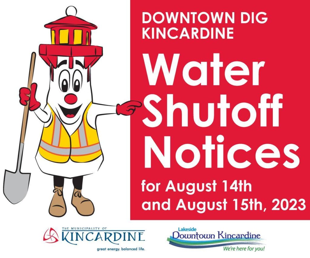 Water Shutoffs on Queen & Lambton Street today & tomorrow due to Downtown Dig