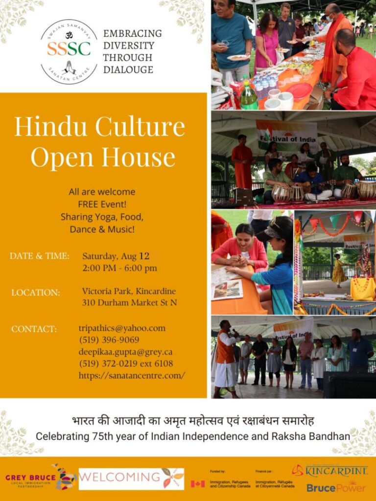 Kincardine home to a Hindu Culture Open House Saturday at Victoria Park