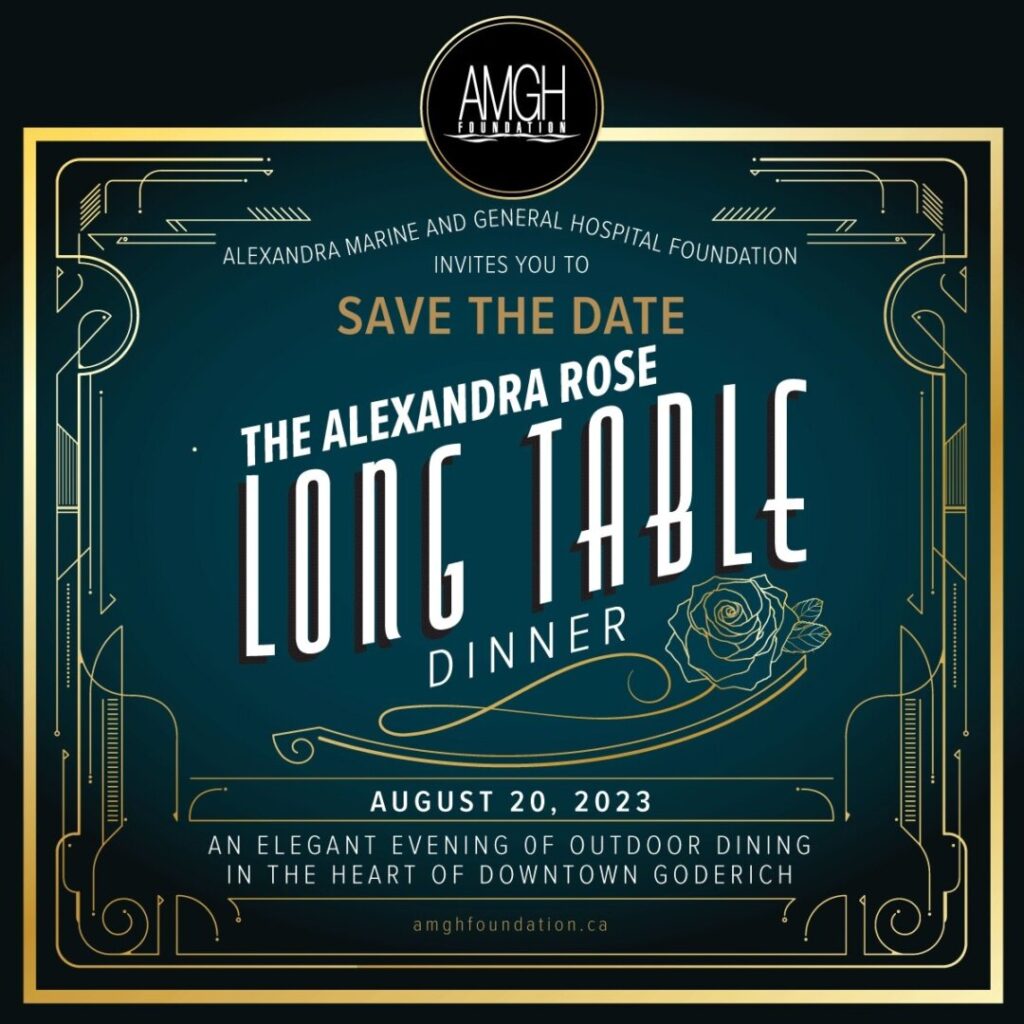 Alexandra Marine & General Hospital Foundation announces total raised from recent Long Table Dinner